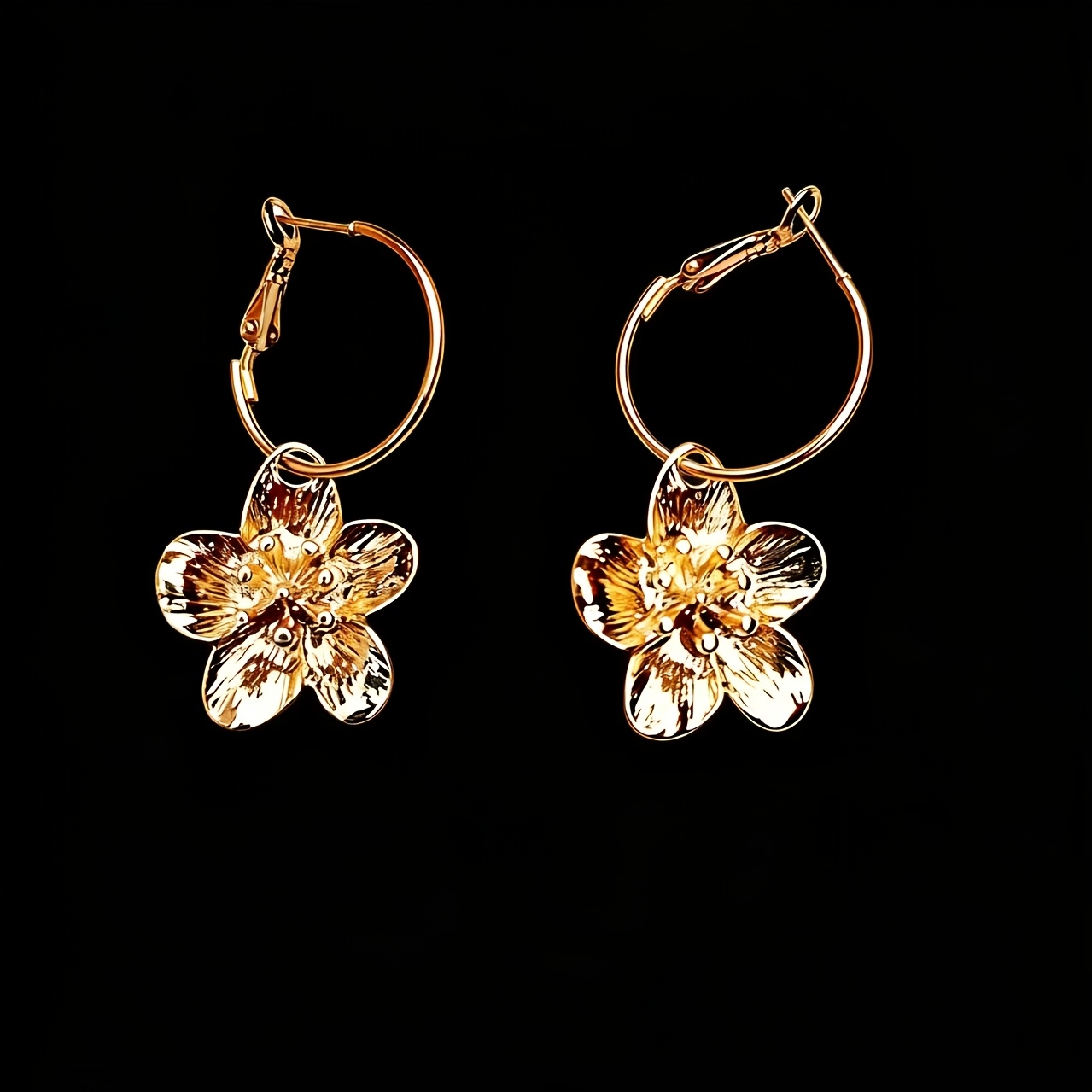 Women's Simple Five-Petal Flower Earrings